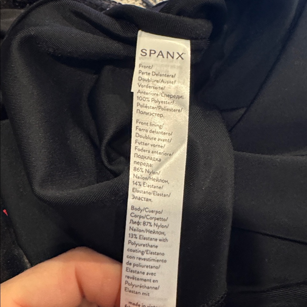 Spanx Sequin Faux Leather Leggings - women's size large - Picture 7 of 7